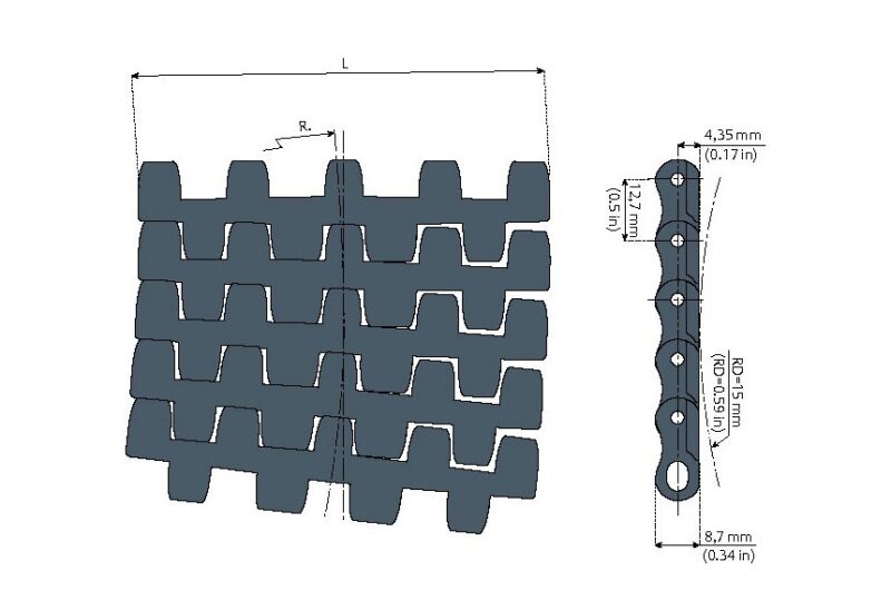 Serie 2120 M FT - Teilung 12,7 - 0,5 Zoll – Bild 2