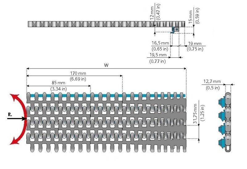 Serie 2451 - Teilung 31,75 - 1,25 Zoll – Bild 2