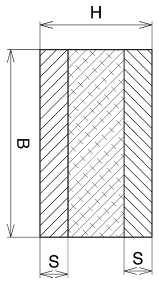 Gummi-Metall-Schiene SKizze