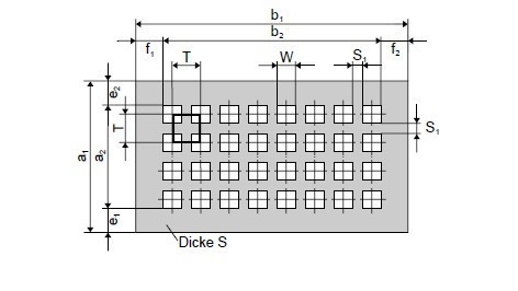 Quadratlochung gerade
