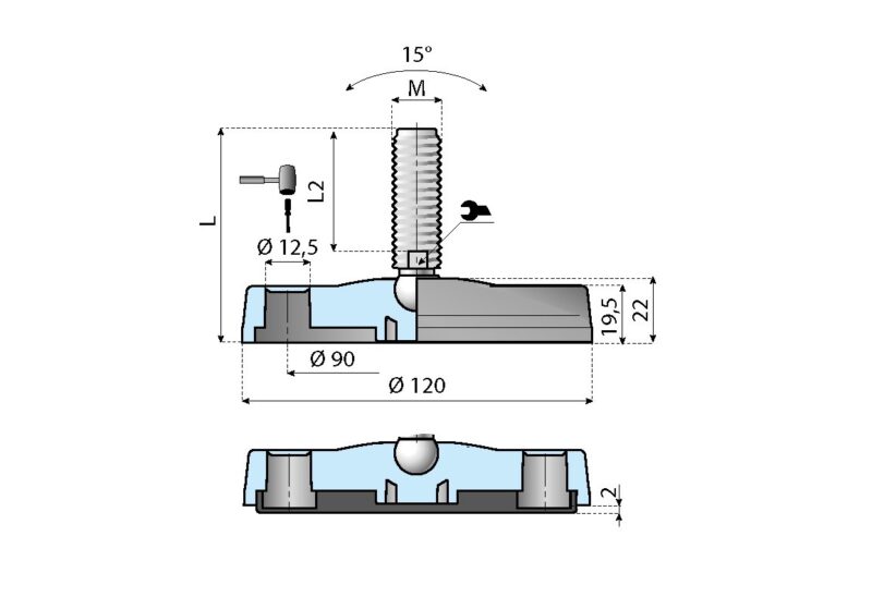 Fester Fuß Ø 123 - Image 2