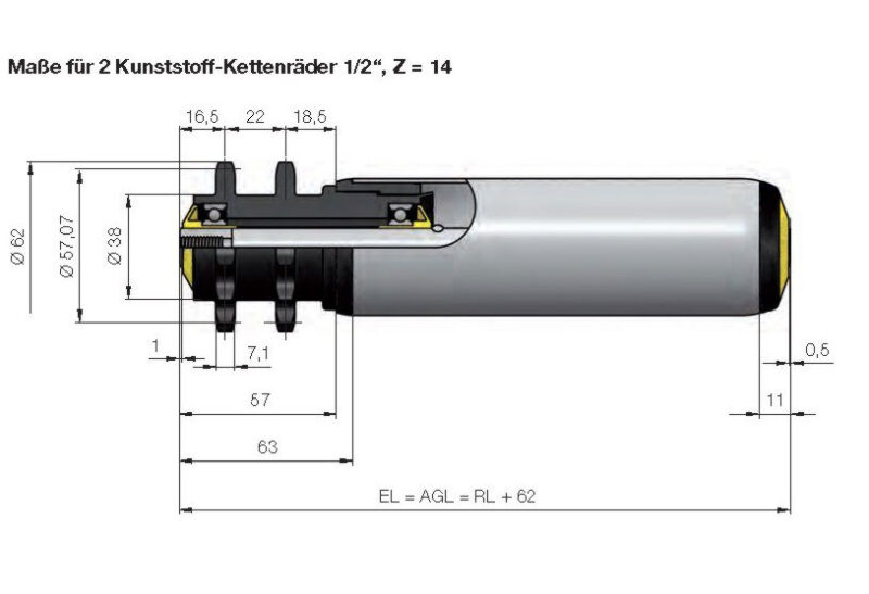 Festantriebsrolle für mittlere Belastung Typ 50 - Image 6