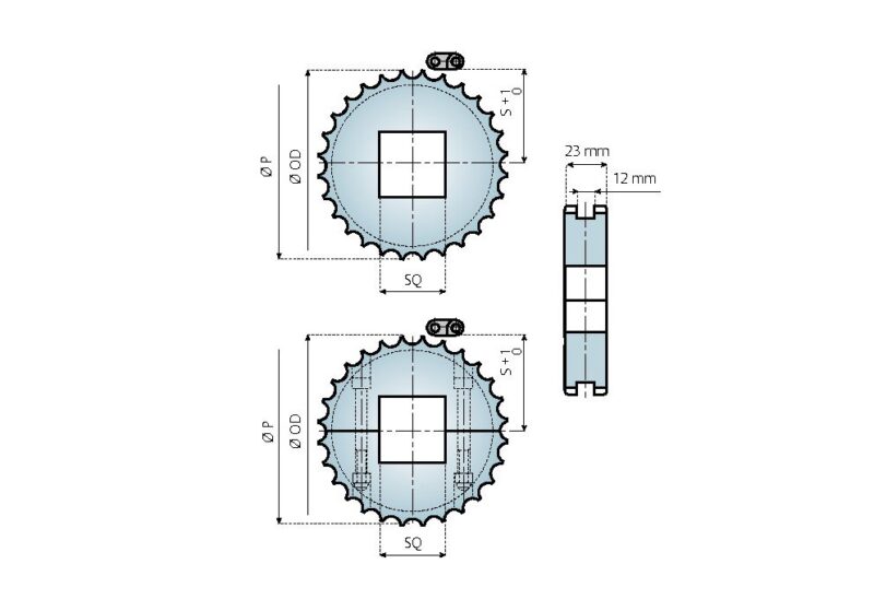 Antriebs- und Umlenkräder geteilt und ungeteilt für Serie 2124 – Bild 7