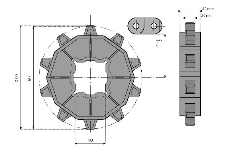 Kettenrad für Serie 2630 – Bild 2