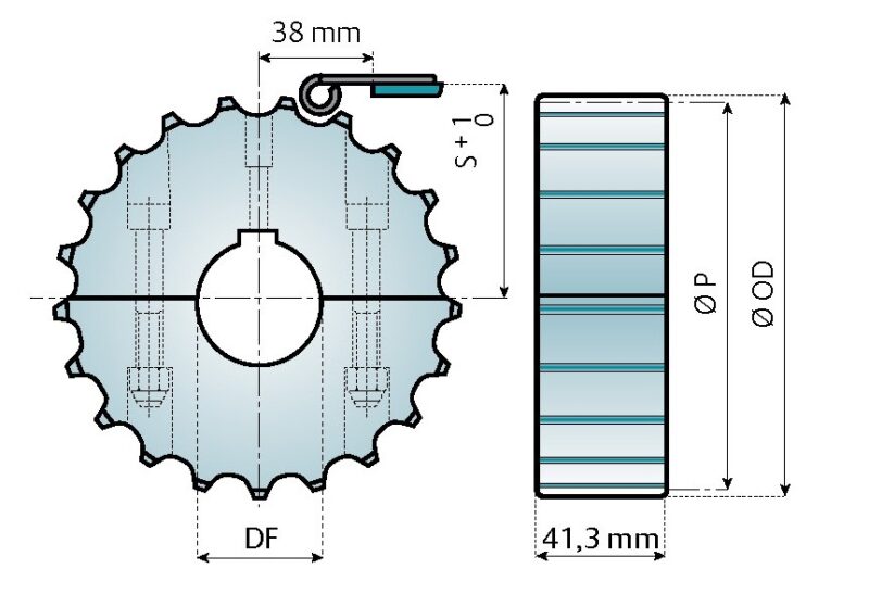 Kettenrad geteilt für 812-815-815VG-881M-881MO-881VG-881 TAB VG-815TAB VG-8857TAB-8157TAB-8757TAB VG – Bild 2
