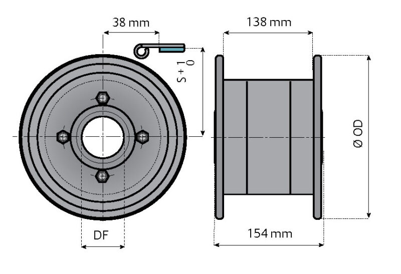 Umlenkrolle einteilig für 821-821LBP-821VG-LBP8257 – Bild 2