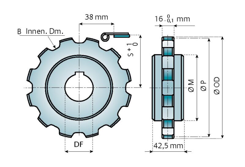 Kettenrad einteilig für 828-879-880-8790P-8800P-LBP879M-879M-880M – Bild 2