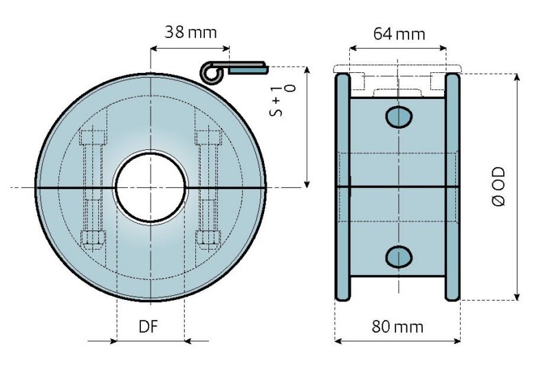Umlenkrolle geteilt für 878TAB - 879TAB - 880TAB - 879TABVG - 878TABVG - LBP878TAB – Bild 2