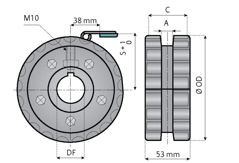 Kettenrad geteilt und einteilig für 820 - 820P - 831 - LBP831 - 831VG – Bild 2