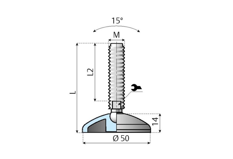 Gelenkfuß Ø 50 - Image 2