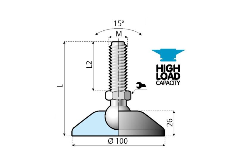 Gelenkfuß Ø 100 - Image 4
