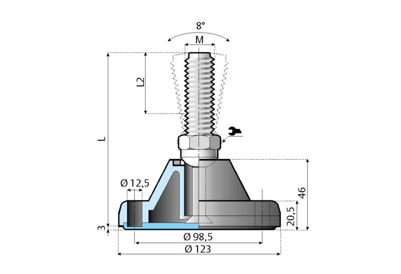 Gelenkfuß Ø 123 - Image 2