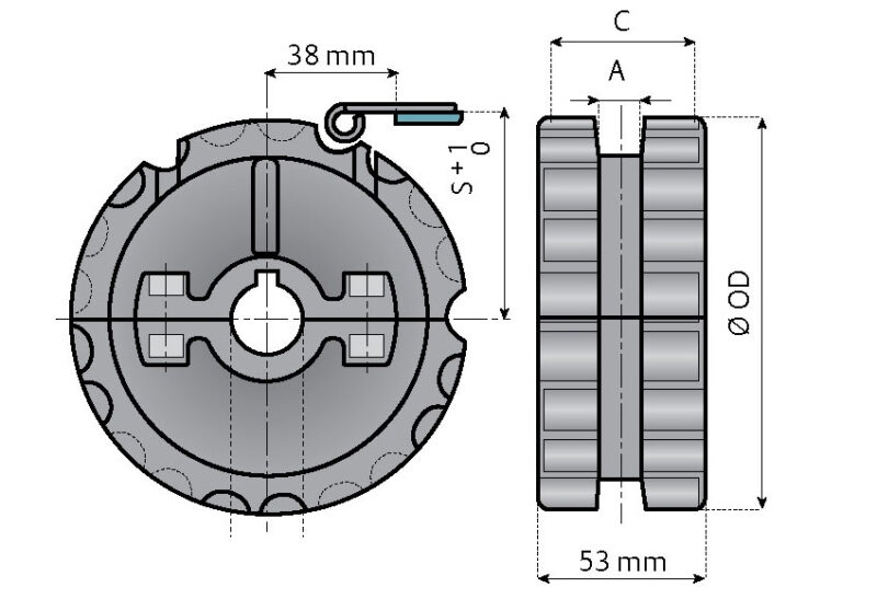 Kettenrad geteilt und einteilig für 820 - 820P - 831 - LBP831 - 831VG – Bild 3