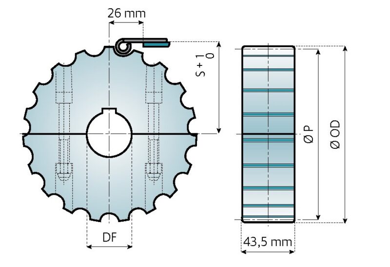 Kettenrad geteilt für 515 – Bild 2