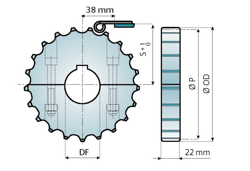 Kettenrad geteilt für 814 VG – Bild 2