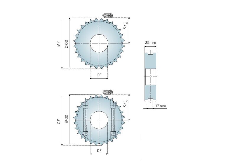 Antriebs- und Umlenkräder geteilt und ungeteilt für Serie 2124 – Bild 6